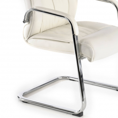 office chair outlet white atlanta natural skin fixed armrests 7