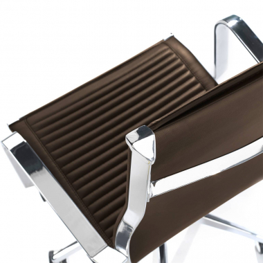 office chair outlet brown brenton synthetic leather fixed armrests 5