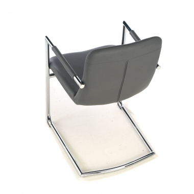 office chair outlet gray dallas synthetic leather fixed armrests 8
