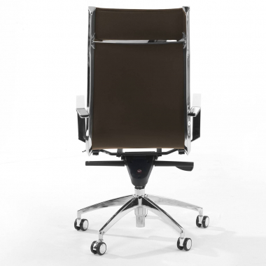 office chair outlet brown brenton synthetic leather fixed armrests 8