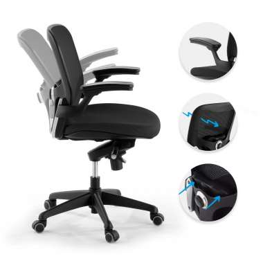 office chair outlet black amira mesh movable armrests 3