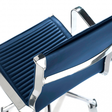 office chair outlet blue brenton synthetic leather fixed armrests 5