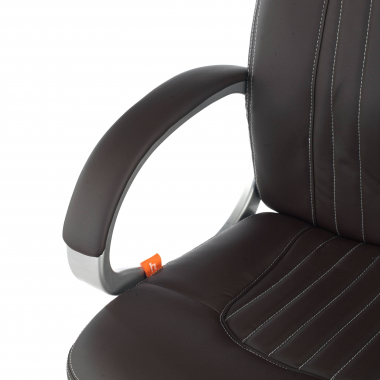 office chair outlet brown lisboa synthetic leather fixed armrests 4