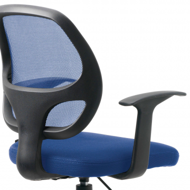 office chair outlet blue one mesh fixed armrests 4