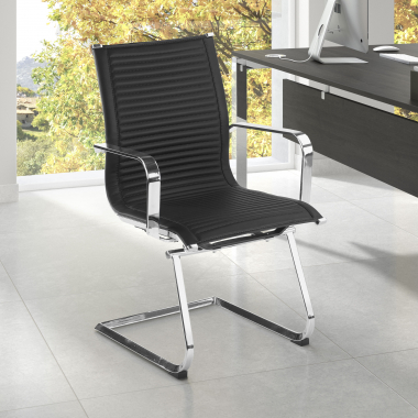 office chair outlet black brenton synthetic leather fixed armrests 2