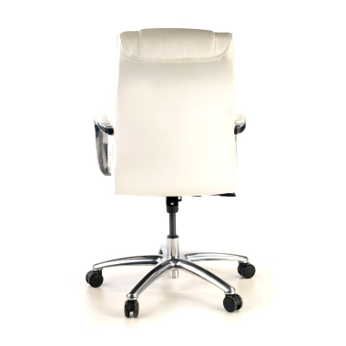 office chair white low back natural leather natural skin upholstered armrests 6